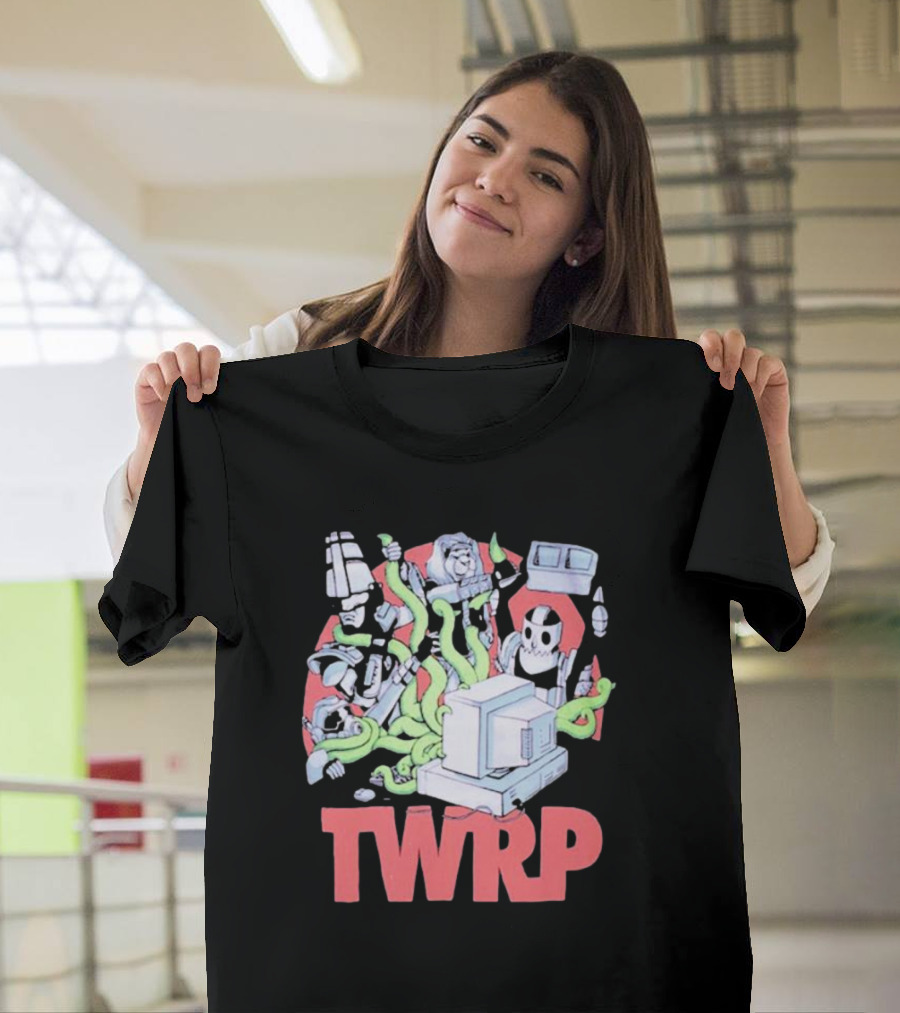 TWRP Y2K Bug Robots And Computer Tentacles T-Shirt