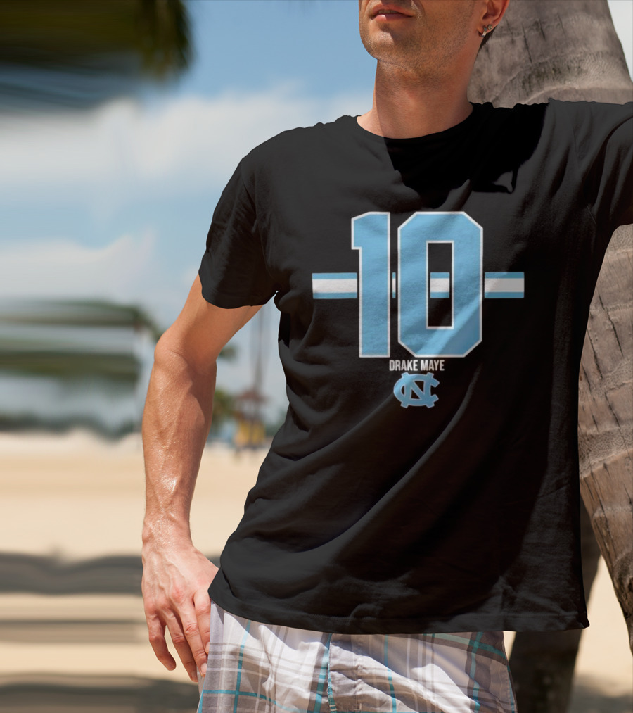 UNC Football Number 10 Drake Maye T-Shirt