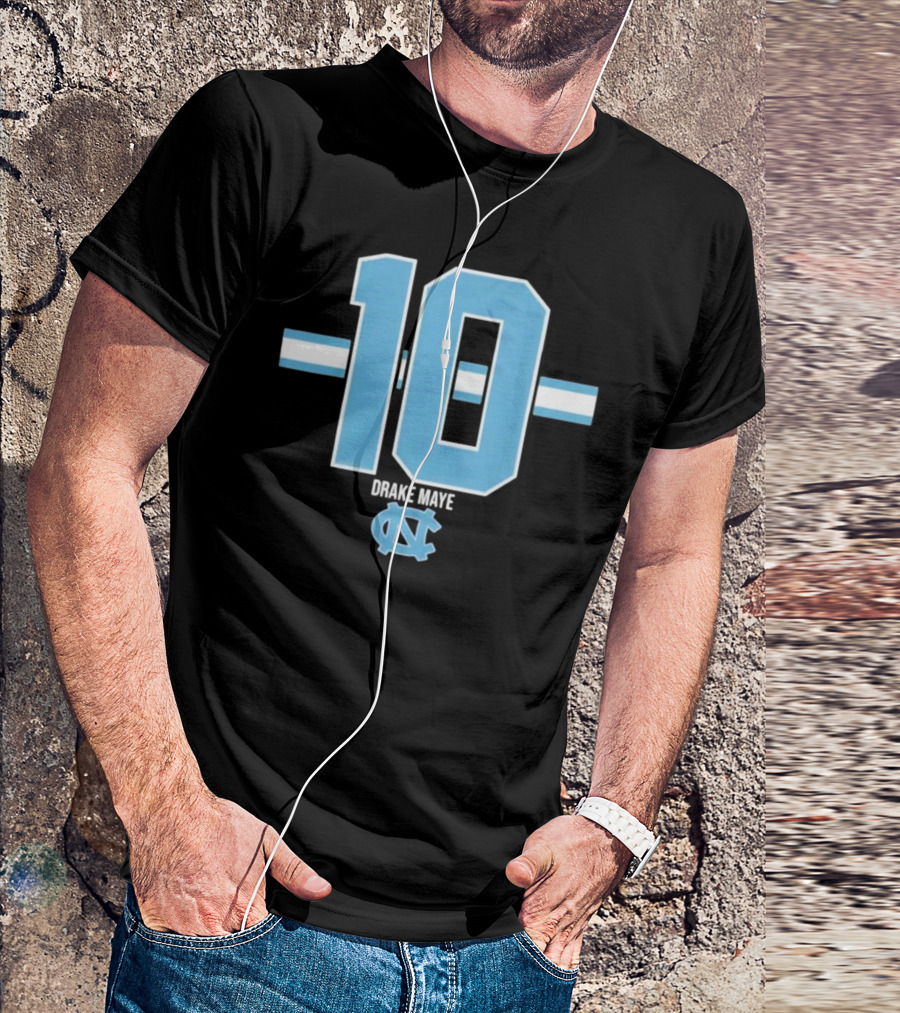 UNC Football Number 10 Drake Maye T-Shirt