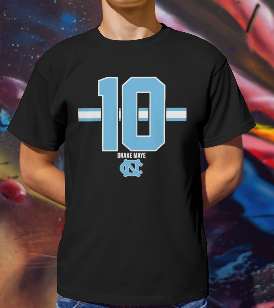 UNC Football Number 10 Drake Maye T-Shirt