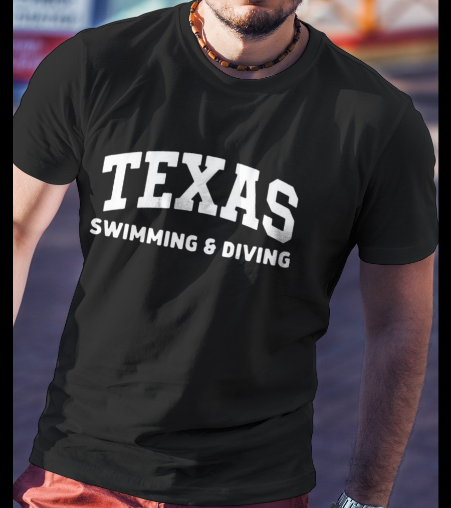 Texas Swimming And Diving Team Burnt Orange T-Shirt
