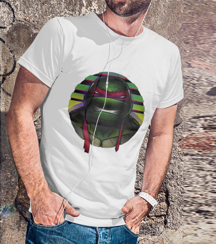 Raph Mutant Red Ninja Retro Stripes T-Shirt