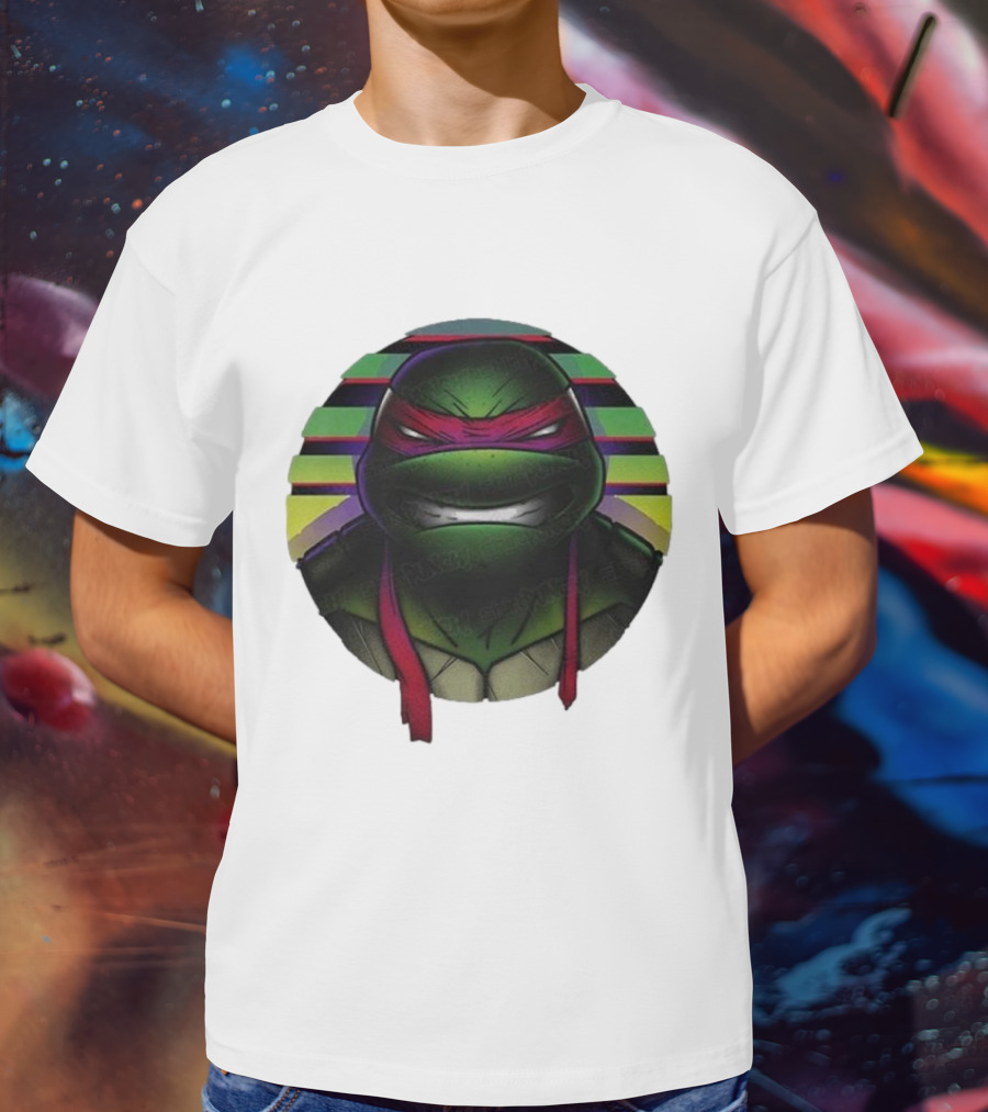 Raph Mutant Red Ninja Retro Stripes T-Shirt