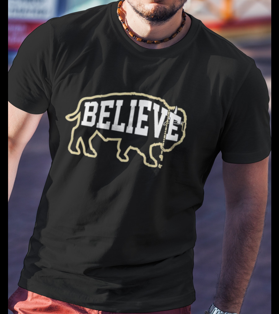 Believe Colorado Buffaloes Buffalo Outline T-Shirt