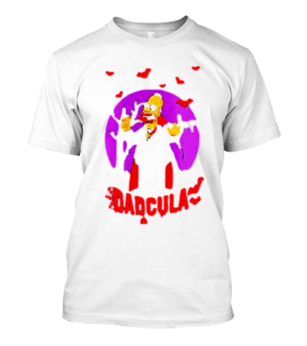 Homer Simpson Dadcula Halloween The Simpsons Bats Purple Moon T-Shirt