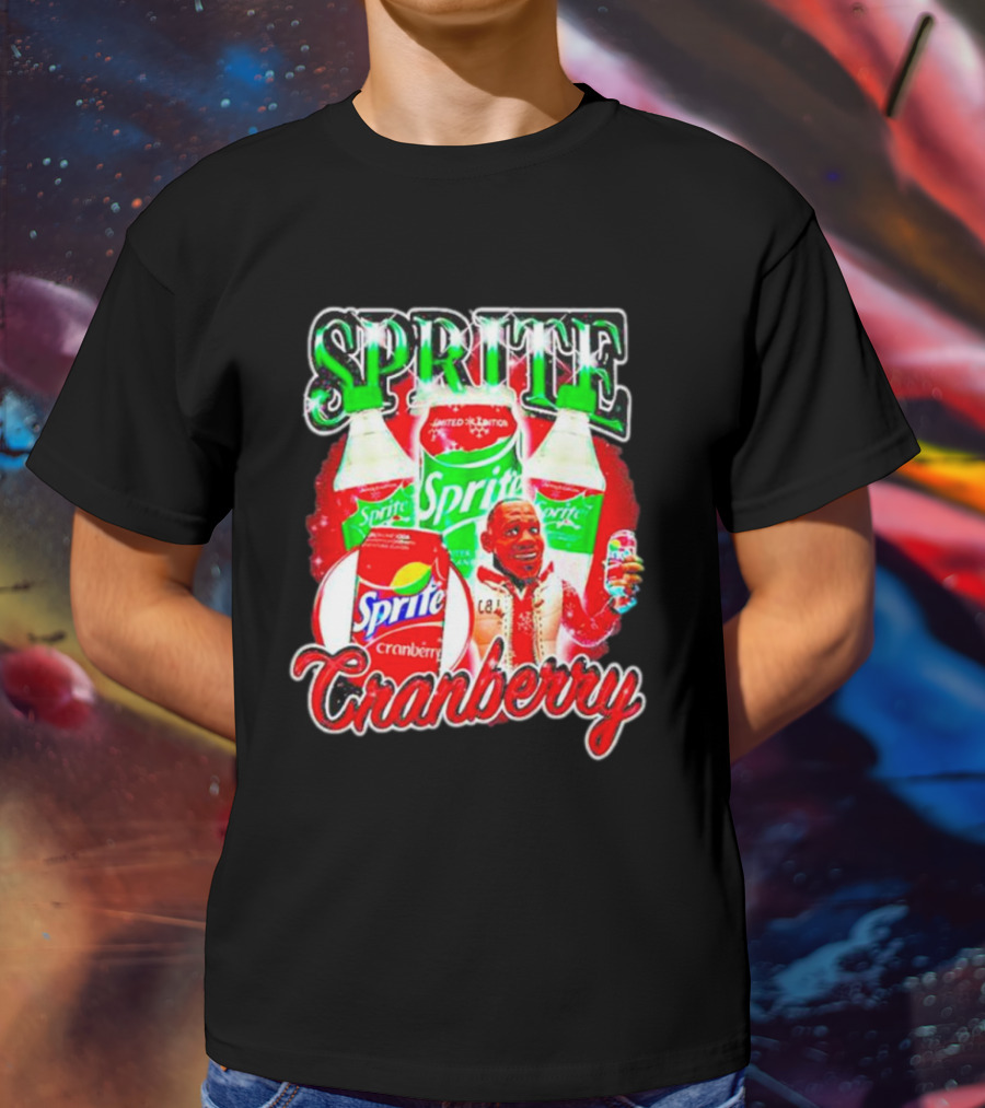 Sprite Cranberry Lebron James Cartoon T-Shirt