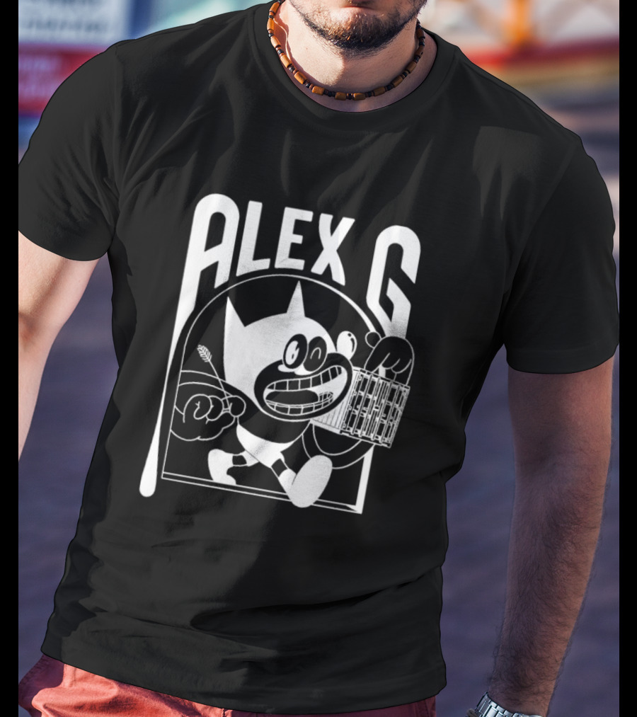 Alex G Cartoon Character With Keytar T-Shirt