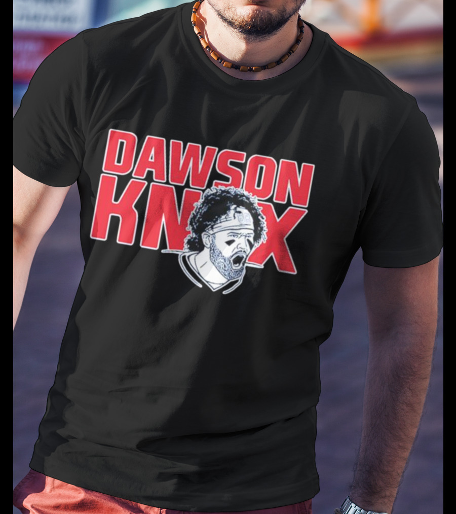 Dawson Knox Roaring Athlete Portrait Headband T-Shirt
