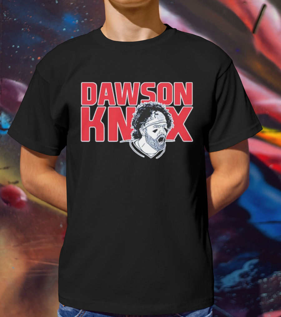 Dawson Knox Roaring Athlete Portrait Headband T-Shirt