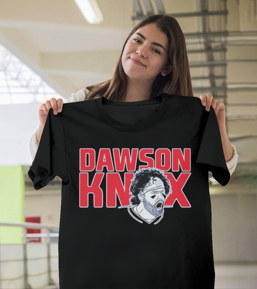 Dawson Knox Roaring Athlete Portrait Headband T-Shirt