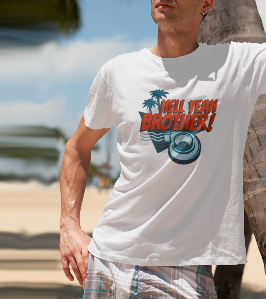 Hell Yeah Brother Palm Tree Turbo Charged Adventure T-Shirt