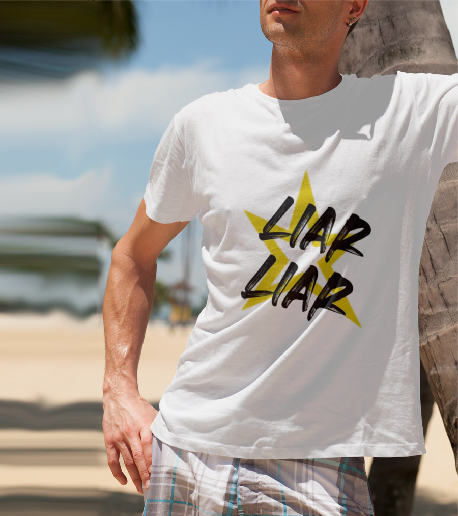 Liar Liar Yellow Star Background T-Shirt