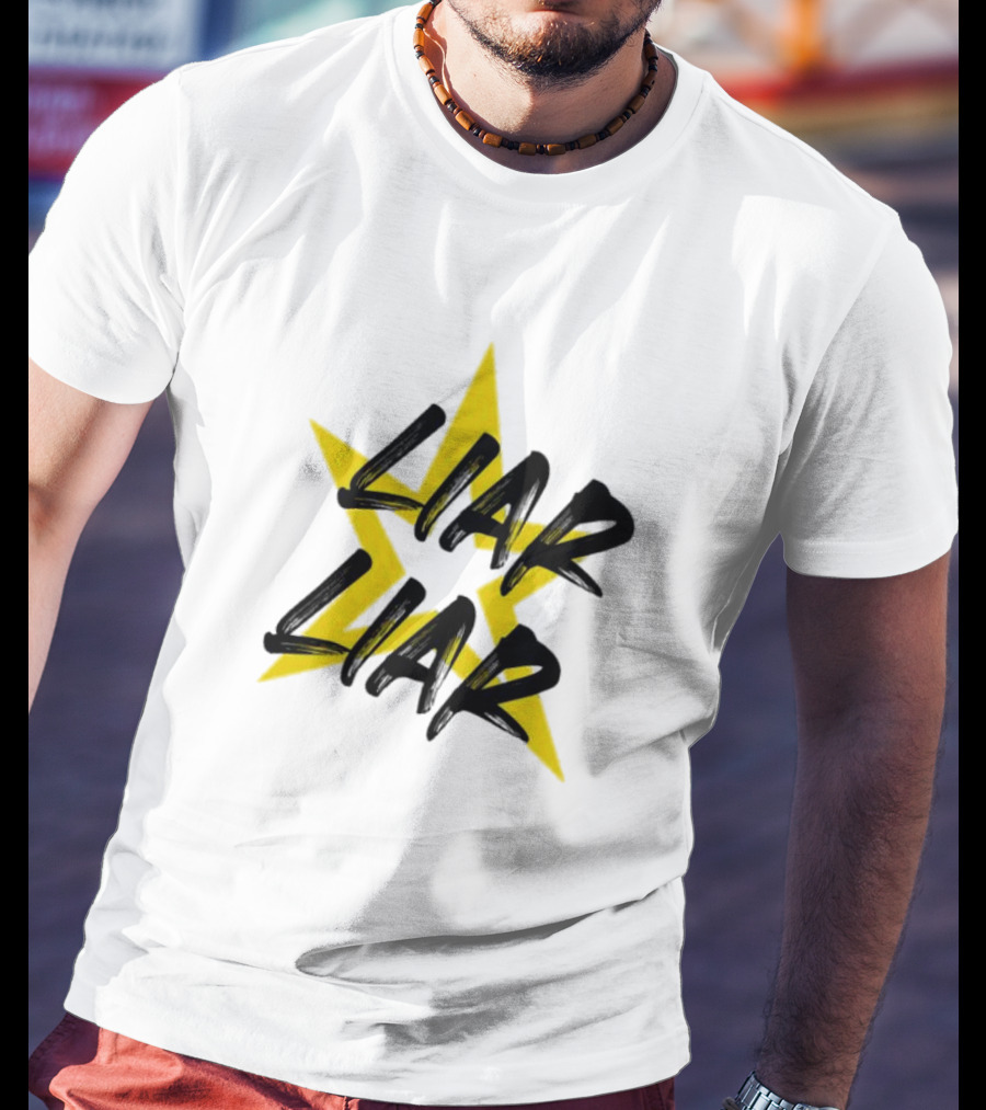 Liar Liar Yellow Star Background T-Shirt