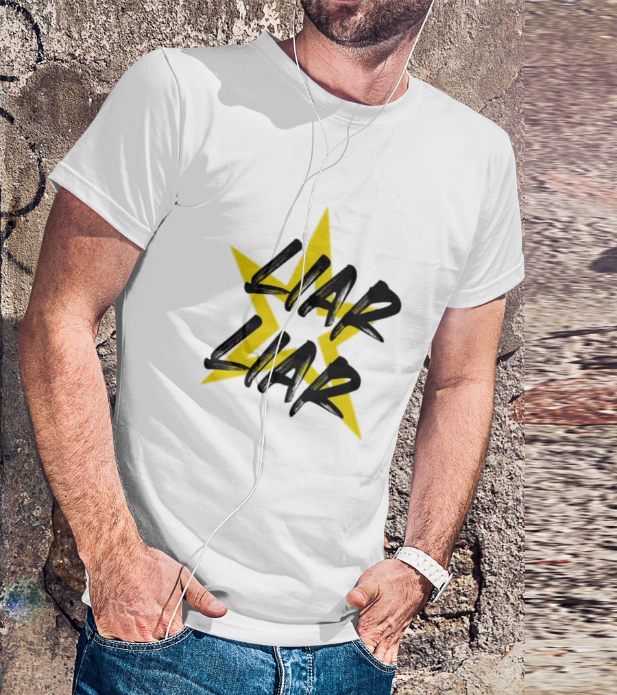 Liar Liar Yellow Star Background T-Shirt