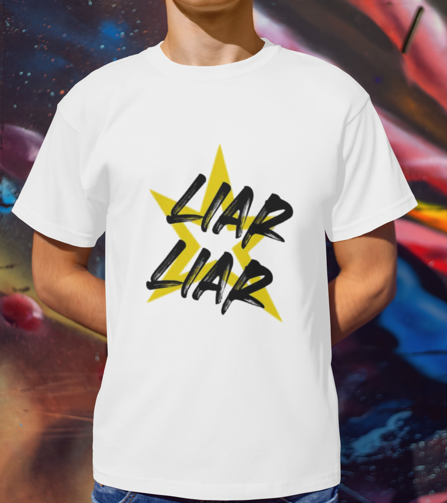 Liar Liar Yellow Star Background T-Shirt