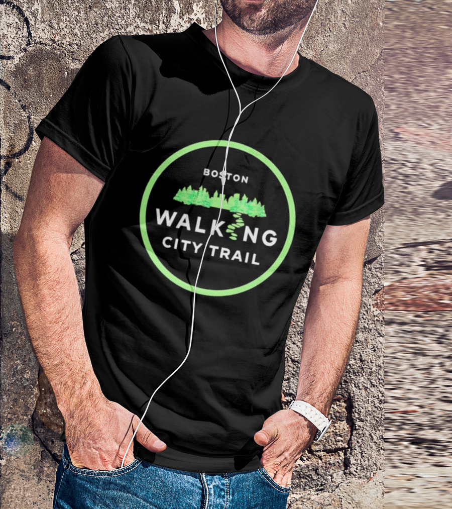 Boston Walking City Trail Miles Howard T-Shirt