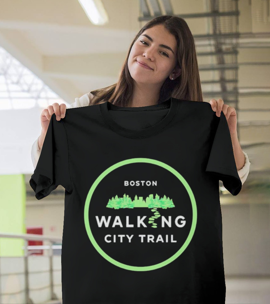 Boston Walking City Trail Miles Howard T-Shirt