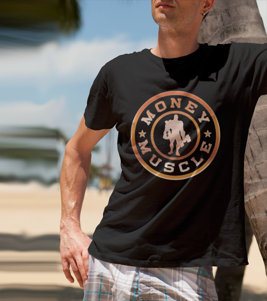 Money Muscle Dollar Sign Bodybuilder T-Shirt
