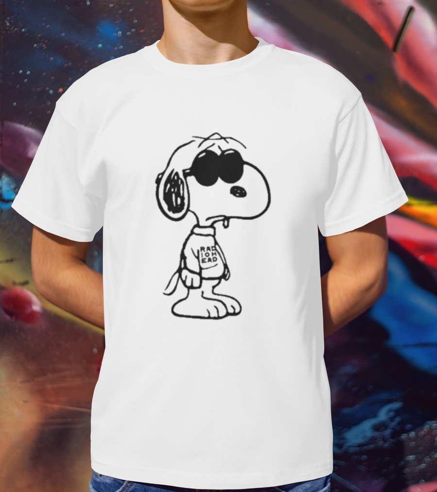 Radiohead Snoopy Peanuts Cool Dark Mode T-Shirt
