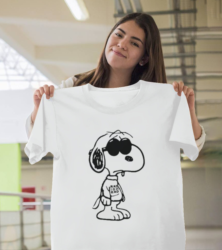Radiohead Snoopy Peanuts Cool Dark Mode T-Shirt