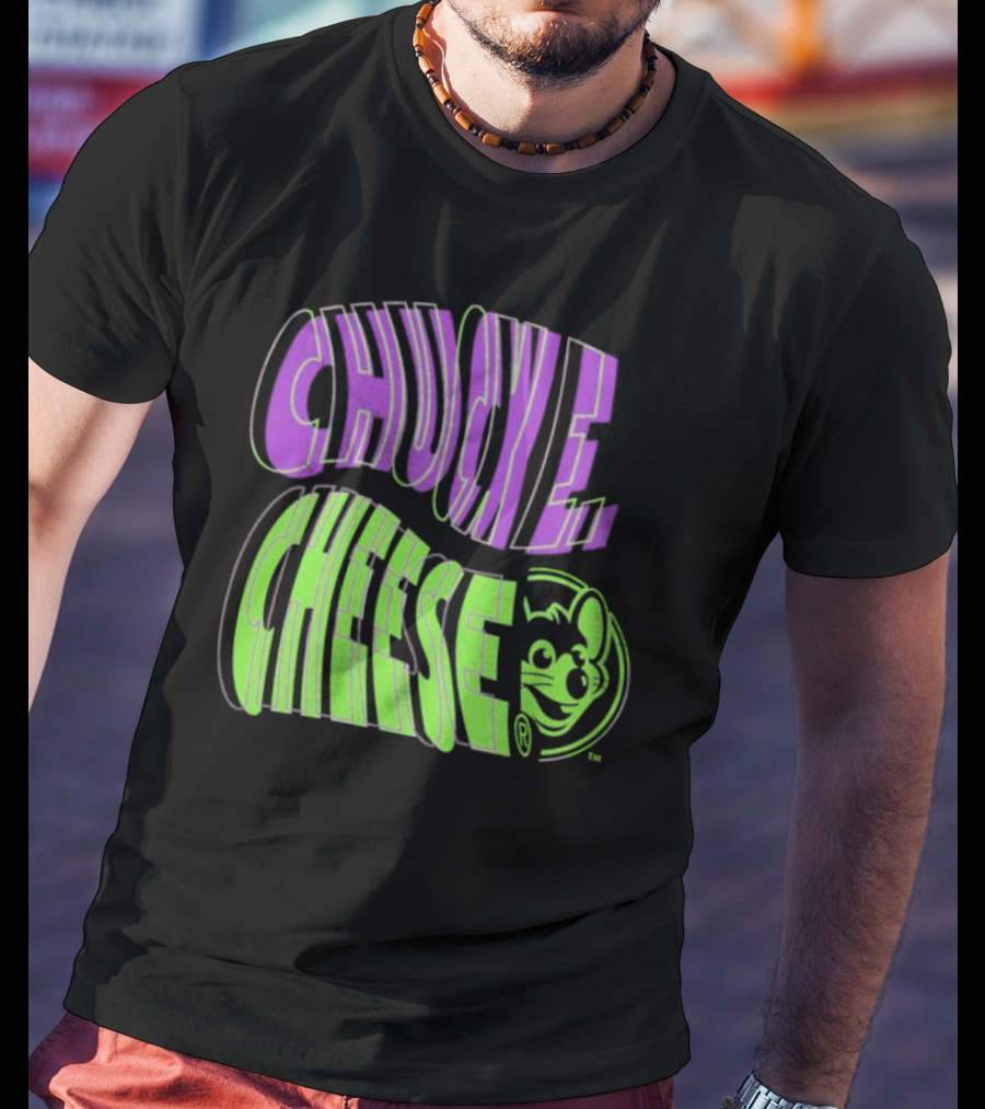 Chuck E. Cheese Spiral Text T-Shirt
