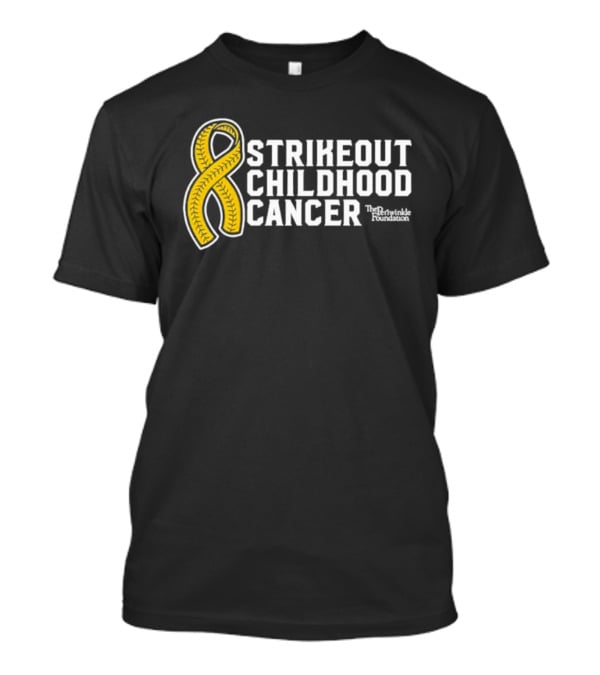 Strikeout Childhood Cancer The Prinkindle Foundation Yellow T-Shirt