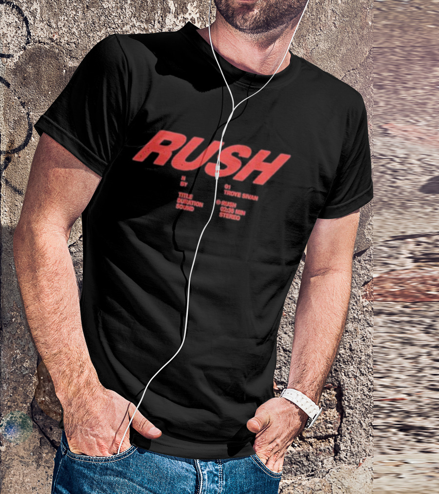 RUSH Troye Sivan 02:39 Min Stereo T-Shirt
