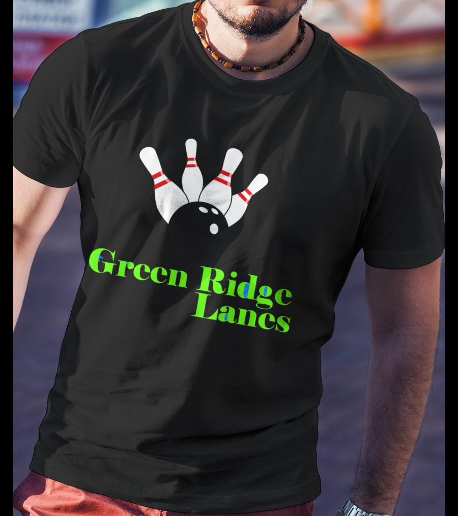 Green Ridge Lanes Bowling Alley Strikes And Pins T-Shirt
