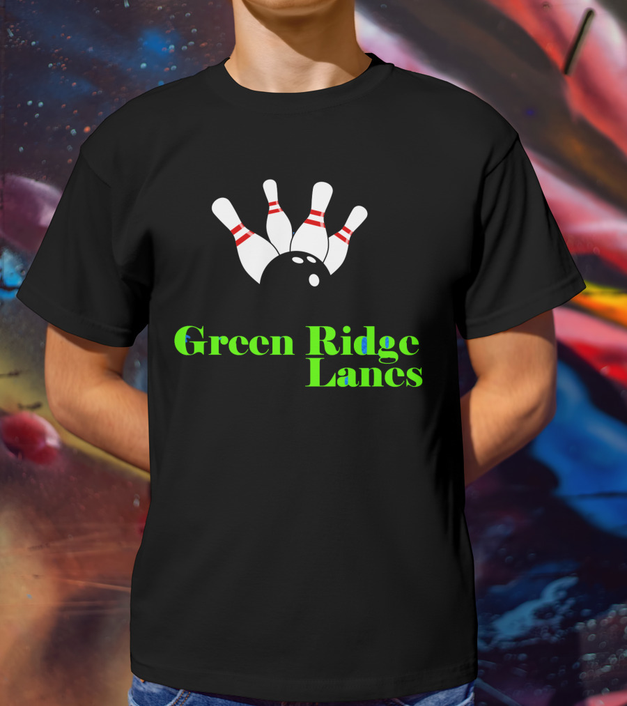 Green Ridge Lanes Bowling Alley Strikes And Pins T-Shirt
