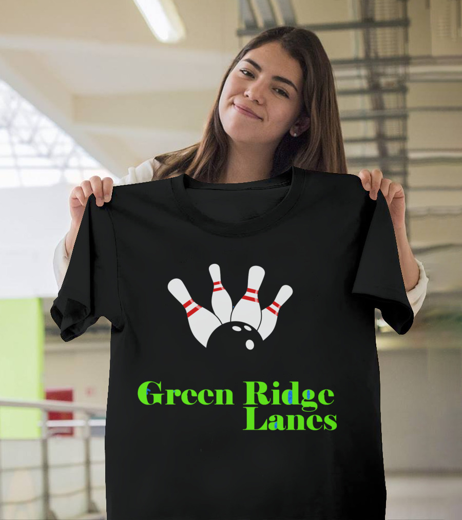 Green Ridge Lanes Bowling Alley Strikes And Pins T-Shirt