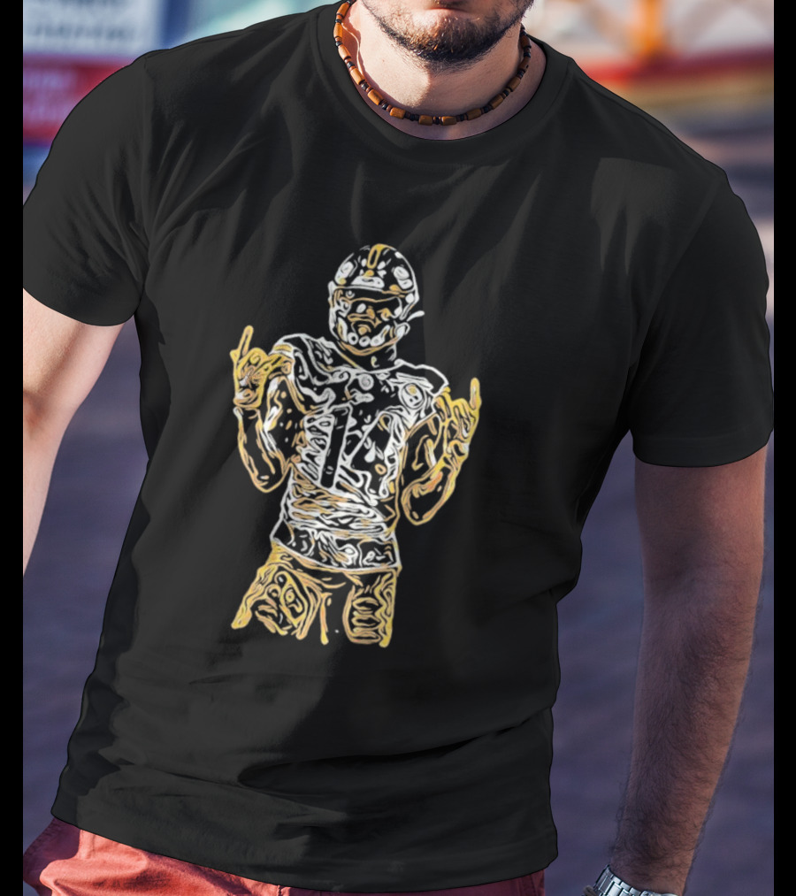 Black And Gold George Football Number 14 Iconic Sports T-Shirt