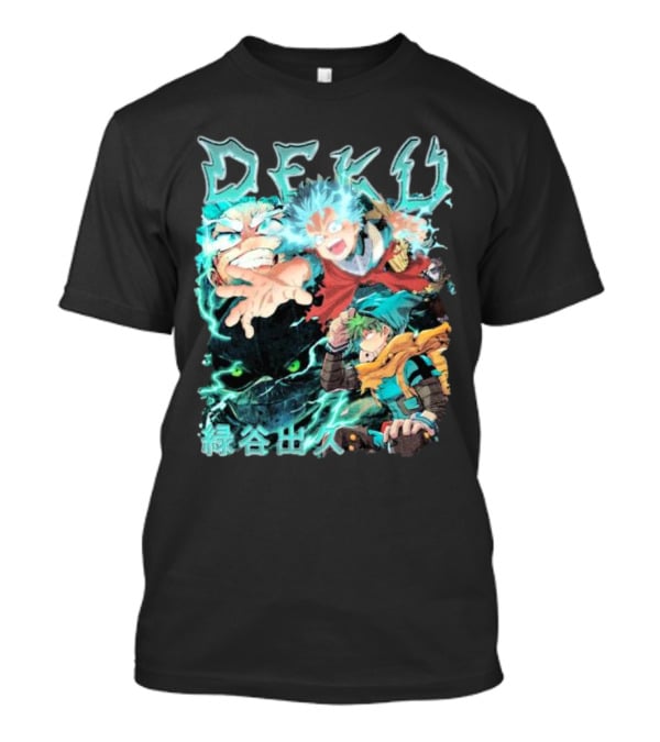 DEKU Midoriya Izuku My Hero Academia Anime Characters Electric Aura Battle Scene T-Shirt