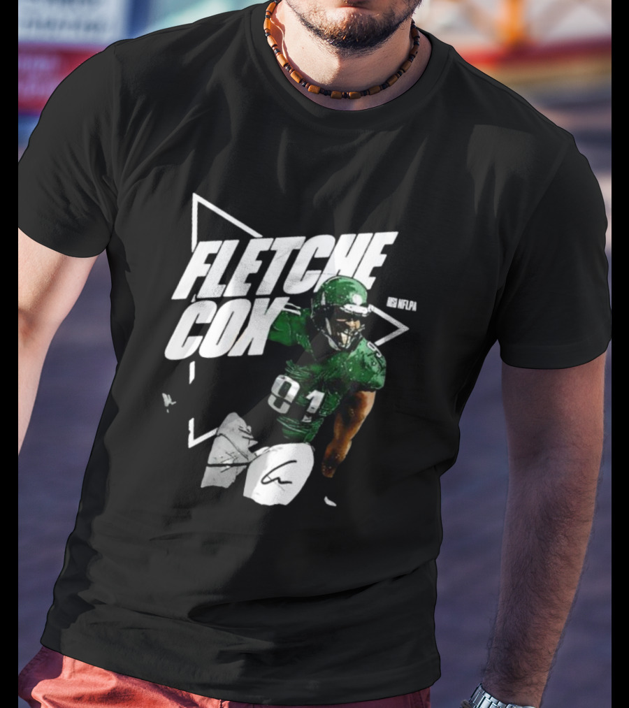 NFLPA Fletcher Cox 91 Nick Sirianni Signature T-Shirt