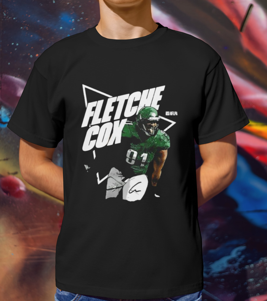 NFLPA Fletcher Cox 91 Nick Sirianni Signature T-Shirt