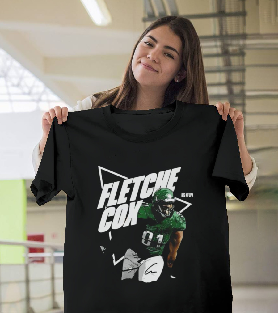 NFLPA Fletcher Cox 91 Nick Sirianni Signature T-Shirt