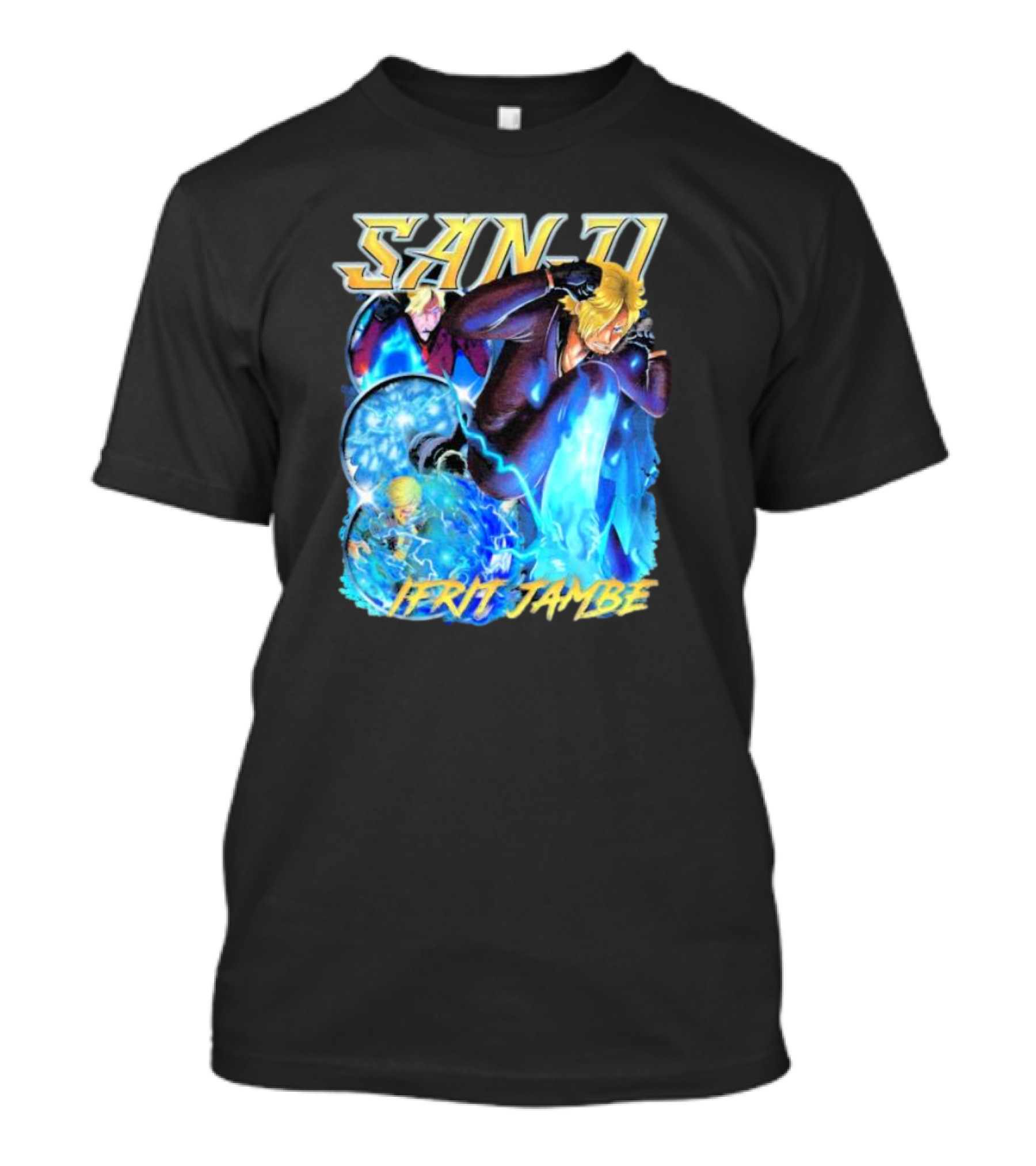 Sanji Ifrit Jambe Fiery Battle Stance Anime T-Shirt
