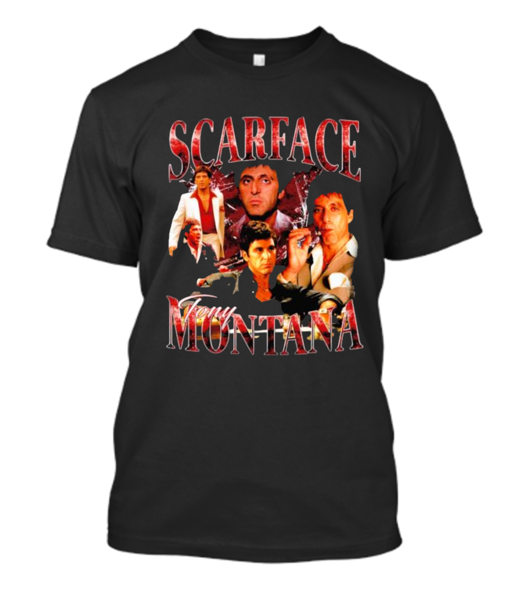 Scarface Tony Montana Film Collage Iconic Scenes T-Shirt