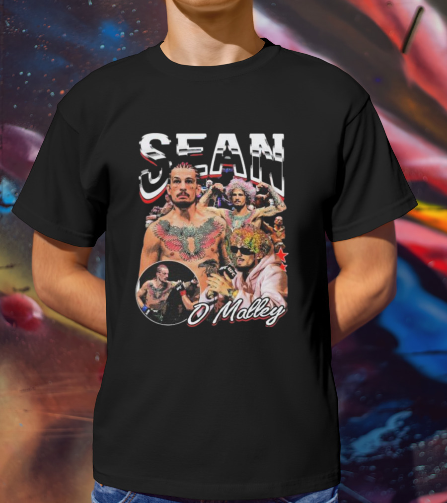 SEAN O'Malley MMA Fighter Collage With Tattoos And Sunglasses T-Shirt