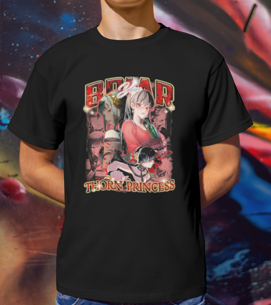 Briar Yor Thorn Princess Anime Characters Collage T-Shirt