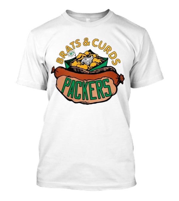 Brats And Curds Packers Sausage And Cheese T-Shirt