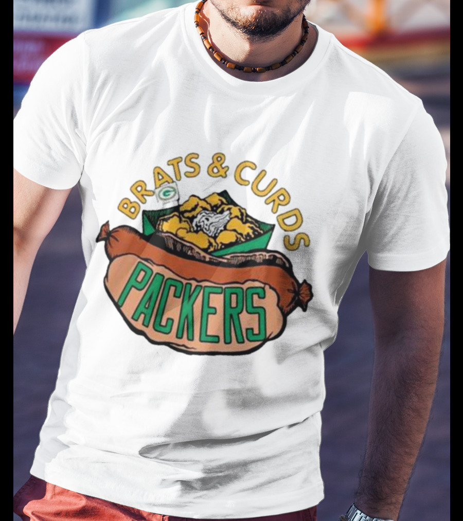 Brats And Curds Packers Sausage And Cheese T-Shirt