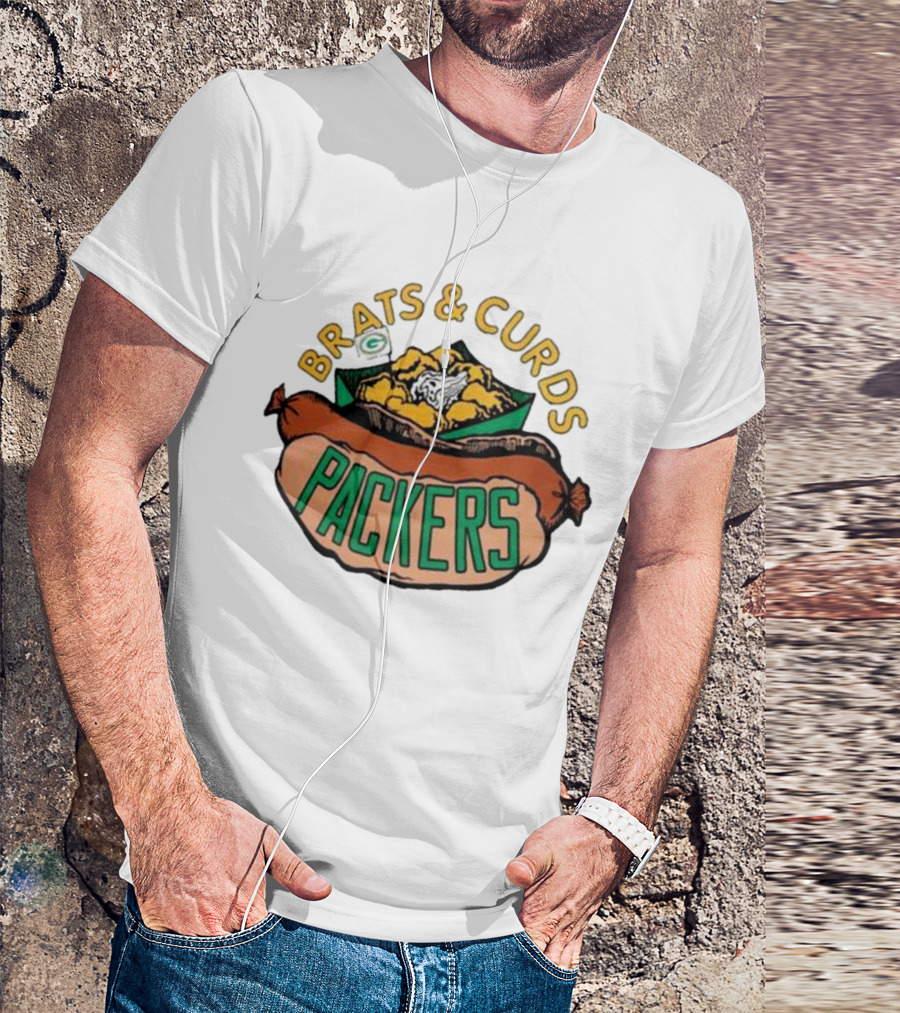 Brats And Curds Packers Sausage And Cheese T-Shirt