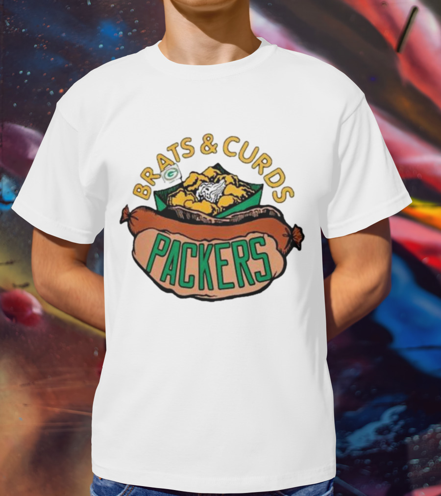 Brats And Curds Packers Sausage And Cheese T-Shirt