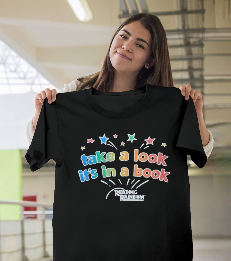 Take A Look It's In A Book Reading Rainbow Stars T-Shirt