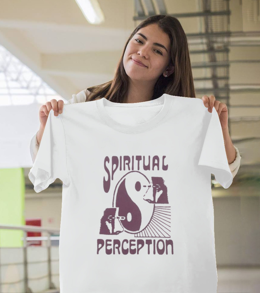 SPIRITUAL PERCEPTION YIN YANG SYMBOL WITH THINKING FIGURES T-Shirt