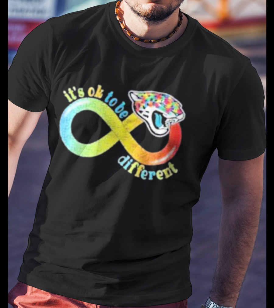 Jacksonville Jaguars It’s Ok To Be Different Autism Infinity T-Shirt