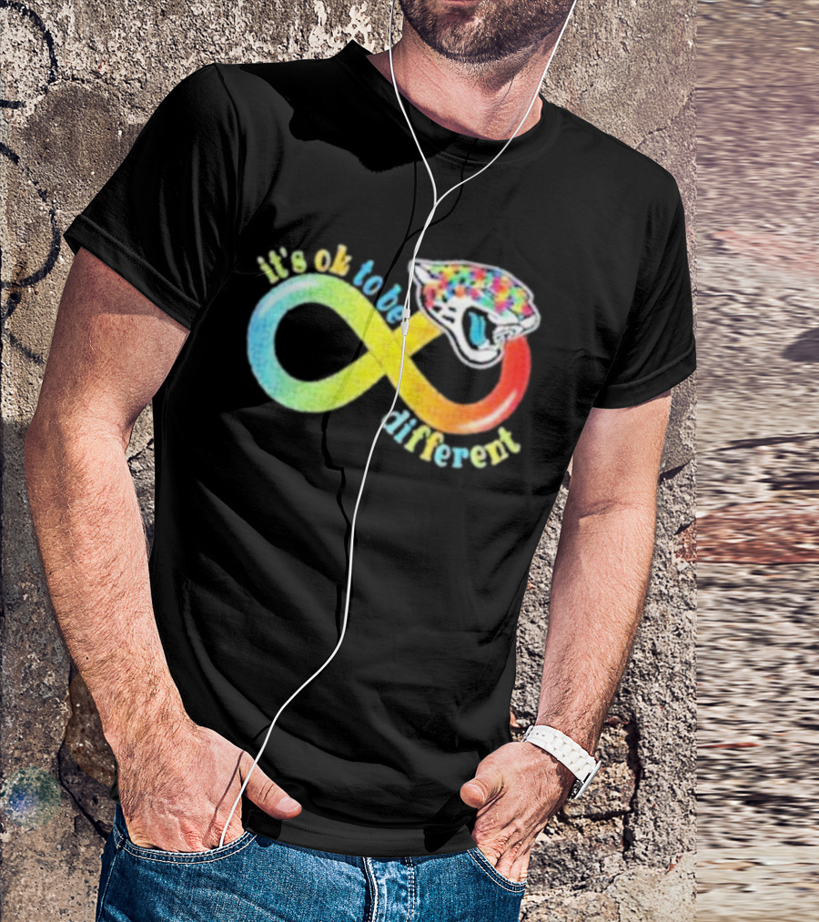 Jacksonville Jaguars It’s Ok To Be Different Autism Infinity T-Shirt