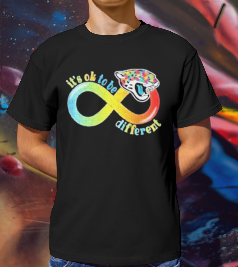 Jacksonville Jaguars It’s Ok To Be Different Autism Infinity T-Shirt