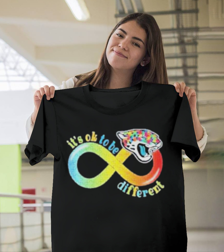 Jacksonville Jaguars It’s Ok To Be Different Autism Infinity T-Shirt