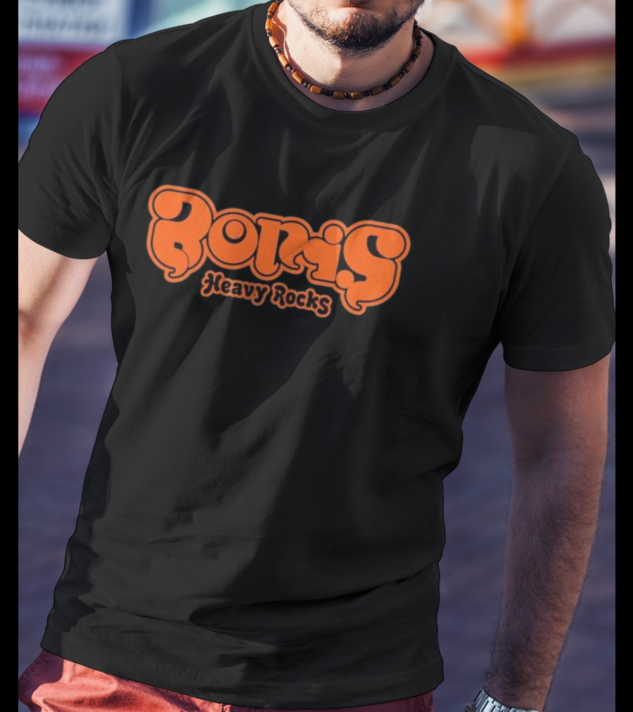 Boris Heavy Rocks Orange Text T-Shirt